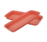 TOYANDONA Soucoupe Rectangulaire pour Plantes Lot de 2 Bac Récupérateur d'eau et Drainage Accessoires pour Jardinières Plastique Solide Anti-Fuite
