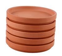 TOYANDONA Soucoupes en Céramique pour Pots De Fleurs 5pcs Base De Pot De Fleurs 11 * 1.5 Cm Bac De Drainage pour Intérieur Et Extérieur Design Naturel