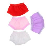 TOYANDONA sous-vêtements pour Poupée 18 Pouces, Culottes Miniatures Assorties, Lot De 4 Pièces Colorées, Lingerie Réutilisable pour Jouets D'imitation, Accessoires De Déguisement Garçon Et Filles