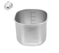 TOYANDONA Stainless Steel Measuring Container Square Metal Scoop For Rice Cooker Compatible Dry Ingredients Portioning