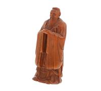 TOYANDONA Statue Confucius Bois Sculpté Rétro Ornement Bureau Stable et Décoration Intérieure Unique et Élégante