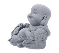 TOYANDONA Statue De Bouddha Rieur Grès pour Aquarium Décoration Asiatique pour Jardin Sculpture Décorative Unique