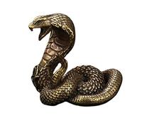TOYANDONA Statue de serpent en laiton - Sculpture Cobra - Décoration de serpent chinois - Pièce centrale de table de bureau