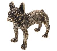 TOYANDONA Statue Miniature en Laiton Couleur Or Représentant Un Chien Shar Pei Réaliste, Ornement de Bureau Vintage pour Collection et Décoration
