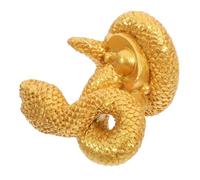 TOYANDONA Statue Serpent Résine Dorée Élégante Décoration Bureau Maison Artisanale Chinoise Feng Shui