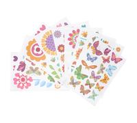 TOYANDONA Stickers Fenêtres d'Été 9 Pièces Motifs Floraux et Insectes Statiques Décorations Estivales pour Maison Repositionnables sans Trace Autocollants Floraux Décoratifs pour Vitres