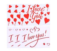 TOYANDONA Stickers Muraux Ballon PVC Rouge Décoration Romantique DIY pour Mariage et Saint-valentin Autocollants Durables pour Fête et Anniversaire