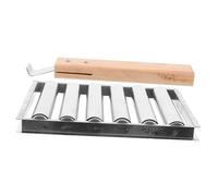 TOYANDONA Support à Rouleaux à Saucisses en Acier Inoxydable pour Barbecue Extérieur Grille Roulante Long Manche en Accessoire Cuisine Pratique et Solide