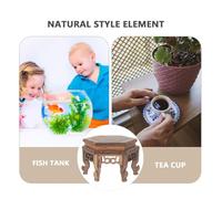 TOYANDONA Support Bois Hexagonal pour Plantes Bonsaï Base Stable et Lisse pour Pot de Fleurs Présentoir Décoratif Chinois pour Théière et Objets Art Adapté Maison Boutique Musée