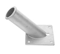 TOYANDONA Support de Mât Aluminium pour Drapeaux Base de Extérieure Robuste Grise pour Mur Terrasse et Jardin