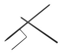 TOYANDONA Support De Parasol avec Base en Fourche Métallique Stabilisateur De Poteau Extérieur pour Terrasse Ou Patio Ancrage Robuste Noir