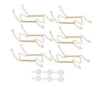 TOYANDONA Support de Plaque à Ressort Invisible, 6 Sets, Fer, Mur