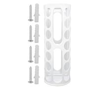 TOYANDONA Support de Rangement en Plastique Blanc 14 Trous pour Rouleaux de Vinyle, Présentoir à Papier d'emballage, Étagère Compacte pour Atelier Créatif, Organisateur Léger et Pliable