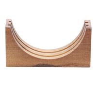 TOYANDONA Support de Rangement pour Filtres à Expresso en Bois, Socle à Deux Compartiments, Accessoire pour Machine à Café, Stable et Pratique pour Bureau Cuisine - Porte-filtre à Café