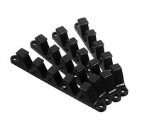 TOYANDONA Support de Réglage pour Chaise Longue d'Extérieur en Plastique Noir 4 Pièces Boucle Ajustable 5 Positions Accessoires pour Fauteuil Pliant de Jardin Terrasse et Patio