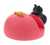 TOYANDONA Support de Téléphone Portable de Chat Rouge, Assistance Téléphonique de Bureau Stable et Légère en Résine, pour Usage sur Bureau et Suivi de Séries TV Garçon et Filles