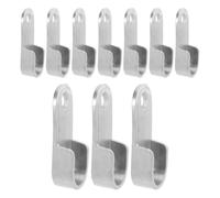TOYANDONA Support de Tringle à Penderie 10 Paires en Alliage de Zinc Argenté avec Vis, Robuste et Moderne pour Maximiser l'espace de Rangement la Pièce à Vivre la Maison
