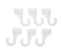 TOYANDONA Support de Tringle de Penderie 6 Crochets Haute Résistance pour Armoire en Tissu 7X3.4X2.2Cm Installation Rapide pour Dressing Élève