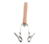 TOYANDONA Support Double Clip pour Bâtons de Moxibustion en Bois et Métal, Outil Portable Anti-brûlure avec Design Double Clip pour Thérapie à Domicile