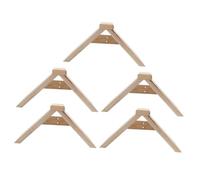 TOYANDONA Support en Bois pour Perroquet Et Stand De Pigeons, Perchoirs Naturels en Bois Massif, Lot De 5 Pièces, Accessoire De Cage à Oiseaux, Jouet Solide pour Oiseaux De Compagnie