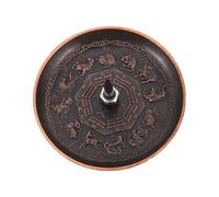 TOYANDONA Support en Cuivre pour Bâtonnets de Moxa Zodiacaux Moyen, Plateau Collecteur de Cendres Extra-large pour Moxibustion Traditionnelle, Porte-parfum Solide et Facile à Nettoyer,