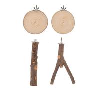 TOYANDONA Support en U pour Perroquet Perchoir en Bois Balançoire Accessoires pour Cages Perchoirs Plats pour Perroquets Étagère pour Cage Bâton De Meulage