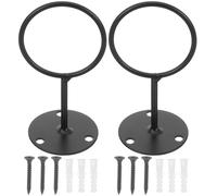 TOYANDONA Support Mural pour Balles de Baseball et Softball 2 Sets 14 Pièces, Présentoir Décoratif Noir en 6 Pièces, Support Rangement Balle Tennis, Étagère Sportive Pratique pour Maison