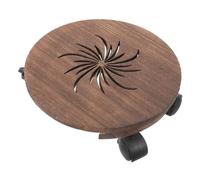 TOYANDONA Support Pot de Fleurs Massif avec roulettes Verrouillables Plateau Mobile Rond pour Plantes Intérieur et Extérieur Base Stable et Résistante Au Vent Facilitant Déplacement des