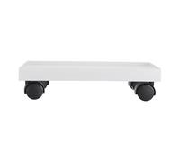 TOYANDONA Support Pot en Rectangulaire Rangement PP Bac de Mobile Blanc pour Abs, Mobilité et Flexibilité de Fleur pour Usage Intérieur et Extérieur