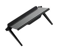 TOYANDONA Support pour Écran D'ordinateur en Plastique Noir Grand Format, Étagère de Rangement Multifonction sans Perçage, Plateforme Ajustable Compatible Téléviseurs et Moniteurs,
