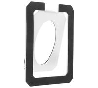 TOYANDONA Support pour Enceintes de Bureau Incliné en Métal Blanc | Plateau Anglé Anti-vibration, pour Haut-parleurs D’ordinateur, Usage Gaming et Écoute Musicale