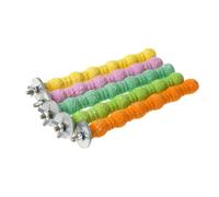 TOYANDONA Support pour Perroquet en Bois 5 Pièces Perchoirs pour Cage à Oiseaux, pour Limer Becs et Griffes, Facile à Fixer pour Conures et Calopsittes Couleur Aléatoire