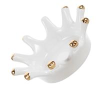 TOYANDONA Support pour Pinceaux Manucure en Céramique Blanc, Léger et Élégant, Bol à Clous pour Nail Art et Mélange de Poudre Acrylique, Accessoire pour Soins Manucure