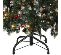 TOYANDONA Support pour Sapin de Noël Artificiel, Base Métal Vert, Tube 1,9 | Fixation à Vis, Pose Stable et Simple, Structure Robuste, pour Arbre Artificiel, Déco de Noël