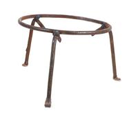 TOYANDONA Support pour Wok en Métal Portable pour Camping Et Barbecue, Petit Modèle Anneau en Acier Rond, Support à Casseroles Robuste pour Feu De Camp en Extérieur, Réutilisable Et Stable