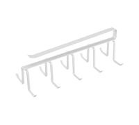 TOYANDONA Support Sous Armoire pour Verres à Vin et Mugs Fer Porte-ustensiles Mural Multifonction avec Crochet Antirayures Rangement Suspendu pour Cuisine et Bar Gain de Place pour Tasses