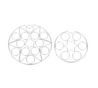 TOYANDONA Support Œufs Dur Vapeur Inox 2 Pièces, Panier Multifonction 18 Trous, Bords Arrondis pour Sécurité, Adapté à Cuisson Vapeur Familiale