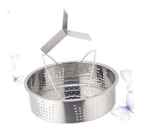 TOYANDONA Support Vapeur Acier Inoxydable avec Séparateur Hygiénique Double Poignée Compatible Marmite Vapeur Électrique Capacité et Résistance Inox pour Cuisson Sécurisée