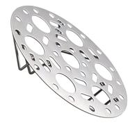 TOYANDONA Support Vapeur en Acier Inoxydable Sus304, 7 Trous, Plateau Pliable Rond Multifonction pour Casserole, Panier Vapeur pour Cuisson, Refroidissement et Préparation, Adapté la