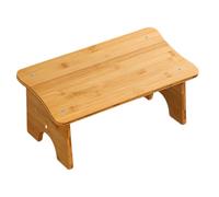 TOYANDONA Tabouret Repose-Pieds en Bois Massif Marchepied Ergonomique Antidérapant Taille Compacte Bureau et Salle de Bain Coussin pour Banc de Toilettes Repose-Jambes Confortable