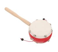 TOYANDONA Tambour à Main en Bois pour Bébé, Instrument de Percussion Musical en Peau de Mouton Naturelle, Portable, pour -nés et Tout-petits, Jouet Sensoriel Traditionnel Éducatif