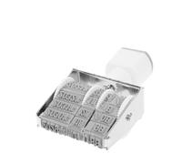 TOYANDONA Tampon Dateur à Molette Réglable pour Marquage Rapide Quotidien | Plastique Argenté, Utilisation Facile sur Journaux et Agendas, Adapté aux Carnets de Notes et Planners