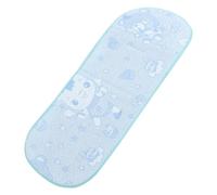 TOYANDONA Tapis Bébé en Soie Glacée Respirant et Épais, Coussin Double Face en Coton pour Poussette, Insert Frais D'été pour -né, Lavable et Adapté aux Voyages, Couleur Bleu Marine