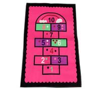 TOYANDONA Tapis de Chambre Motif Maison Rose 50x80 Cm Tapis Décoratif Doux et Lavable pour Salon Chambre D'garçon et Filles Usage Intérieur Multifonction Éducatif