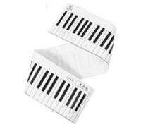 TOYANDONA Tapis D'entraînement Portable pour Piano 88 Touches Imperméable, Simulation Clavier Réaliste, Guide des Notes du Clavier, Outil Pratique pour Apprentissage Musical à Domicile