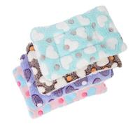 TOYANDONA Tapis Douillet pour Hamsters 4Pcs Lits Confortables pour Petits Animaux Nid Chauffant pour Cochons d'Inde et Rongeurs 25X17 CM Accessoire Pratique pour Hiver