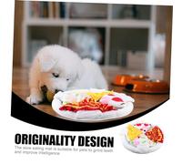 TOYANDONA Tapis Reniflant Chien Slow Food Forme de Pizza Tapis Entraînement Odorant Antidérapant pour Mâcher Améliore Intelligence et Chien