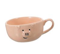 TOYANDONA Tasse Céramique Motif Cochon Mignon Mug Kawaii pour Café et Thé Tasse Polyvalente pour Boissons Chaudes et Froides Design Cartoon Original Déjeuner
