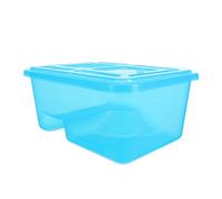 TOYANDONA Terrarium Eau Abs Couvercle avec Tortue ou Amovible pour Plateforme Chauffante Séparant Zones et Terre, Base Élargie Coin Maison ou Rebord de Fenêtre