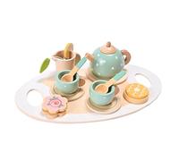 TOYANDONA Thé Bois pour Garçon Fille Dinette Léger et Sûr Jeu de Rôle Créatif pour Garçons et Filles Service à Thé Miniature pour Goûter et Cuisine Éducative
